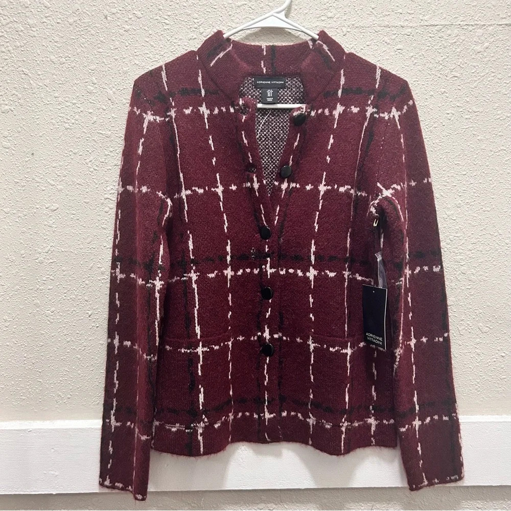 Adrienne Vittadini Button Down Sweater Jacket (FLAWED)